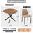 5-Piece Round Dining Table Set, 37 Inch Kitchen Table And 4 PU Leather Chairs-123215280