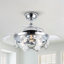Ventilateur de plafond rétractable 36 "en cristal avec ensemble d'éclairage et télécommande
