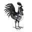 Statue de jardin d'Halloween coq squelette en métal