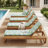 Adjustable Patio Chaise Lounges, Teak Acacia Wood, Modern Poolside