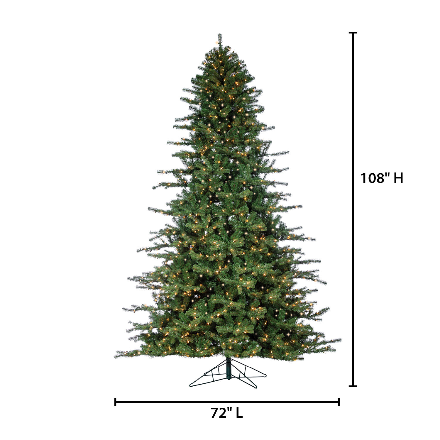 9' Pre-Lit Fir Christmas Tree, 9'