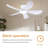 32/36/46/52" Flush Mount Low Profile Ceiling Fan With Light And Remote/app Control-1851593767-1851593786