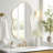 Gold Irregular Asymmetrical Wall Mirror Modern Metal Frame Decorative Mirror-1675413719-1675413718