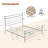 Modern Metal Platform Bed Frame with Colorful Horizontal Bars - Multiple Colors Available, No Box Spring Needed, Sturdy Steel Construction, Easy Assembly-96050356-96050353