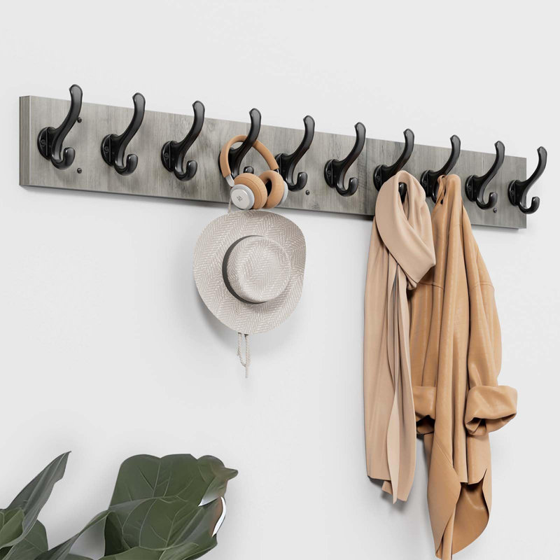 Portemanteaux mural Keilee Wall, Gris