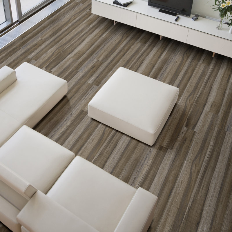 Plancher de vinyle imperméable de luxe à âme rigide Parkland Salvo 7 po x 48 po, 5 mm, 12 mil, Salvo, 12 mil