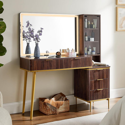 Meuble-lavabo 48 po avec miroir lumineux 36 po Zadia