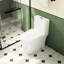Toilette allongée en céramique, 1,1 / 1,6, blanche, confortable, siège à fermeture en douceur, et hauteur de toilette T036wt, couleur blanche,