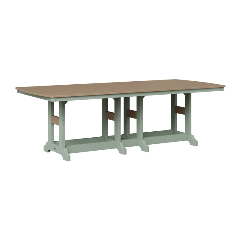 Table de bar rectangulaire 96 po Berlin Gardens Garden Classic, Écume de mer, écume de mer, Bois vieilli
