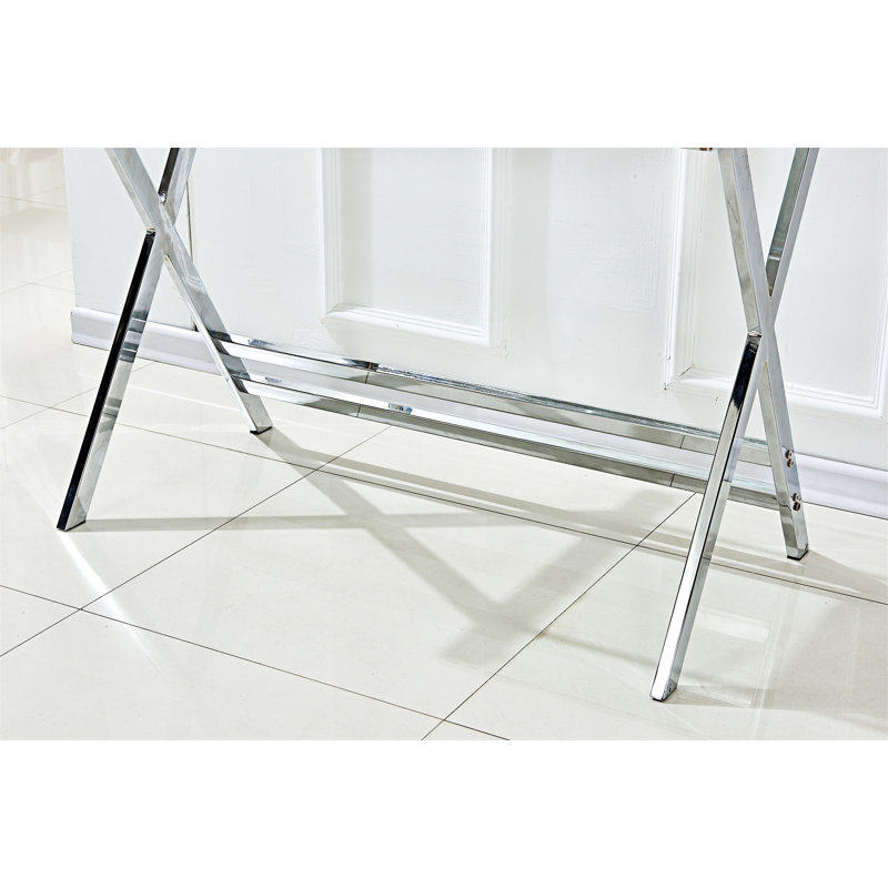 Table de canapé transparente en verre trempé pour ordinateur portable
