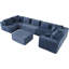 Canapé modulaire en nuage avec repose-pieds de 135 po Castillon Castillon