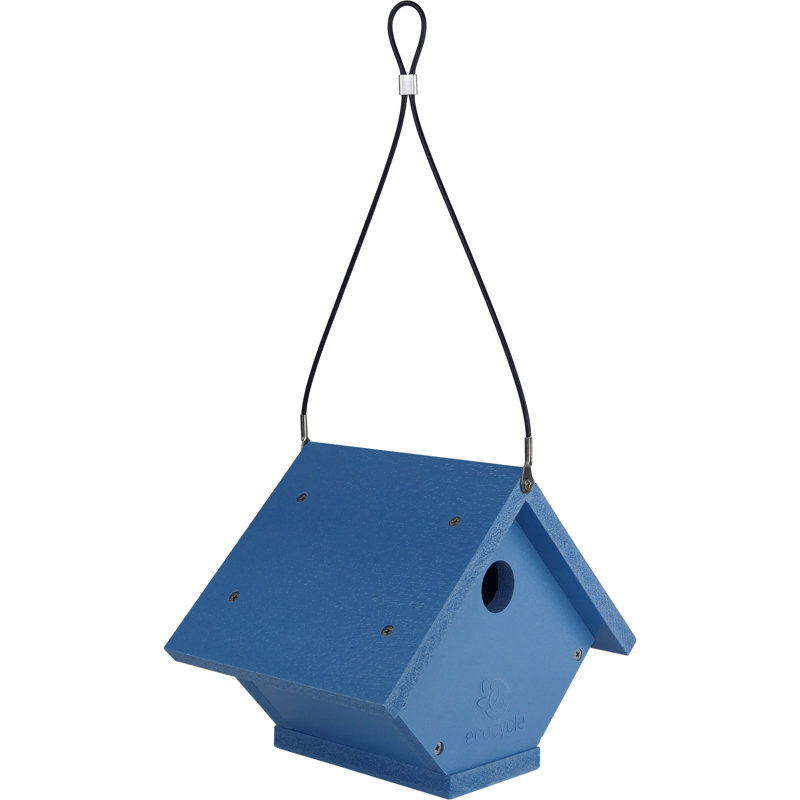 Maison d'oiseaux en plastique recyclé Nature's Way EcoCycle Wren Roost, bleu