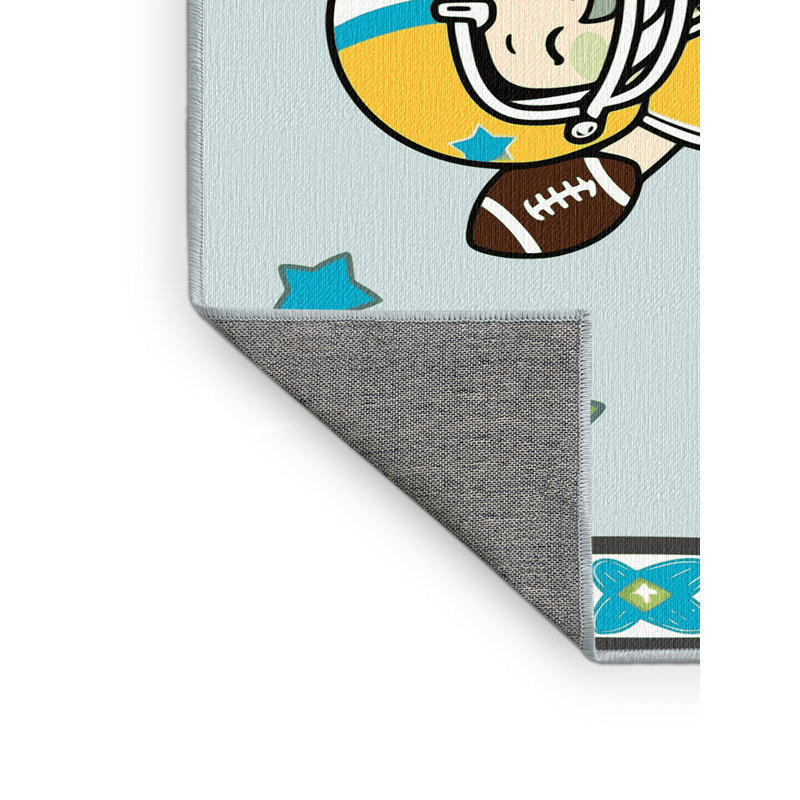 Tapis de football pour enfants Zoomie, Rectangle 6 pi x 9 pi