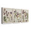 Pressed Flower Arrangement IV - Ensemble de 3 peintures sur toile encadrées-990433036-990433039
