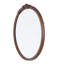 Cadre de miroir antique rond 30 po x 30 po sculpté à la main rose, miroir mural pour espace de vie, salle de bain, décoration murale de hall d'entrée, miroir