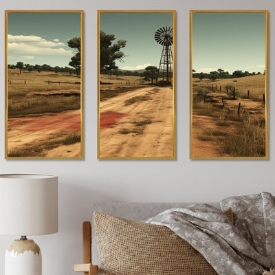 «Vintage Oil Spin - Wind Turbines», art mural
