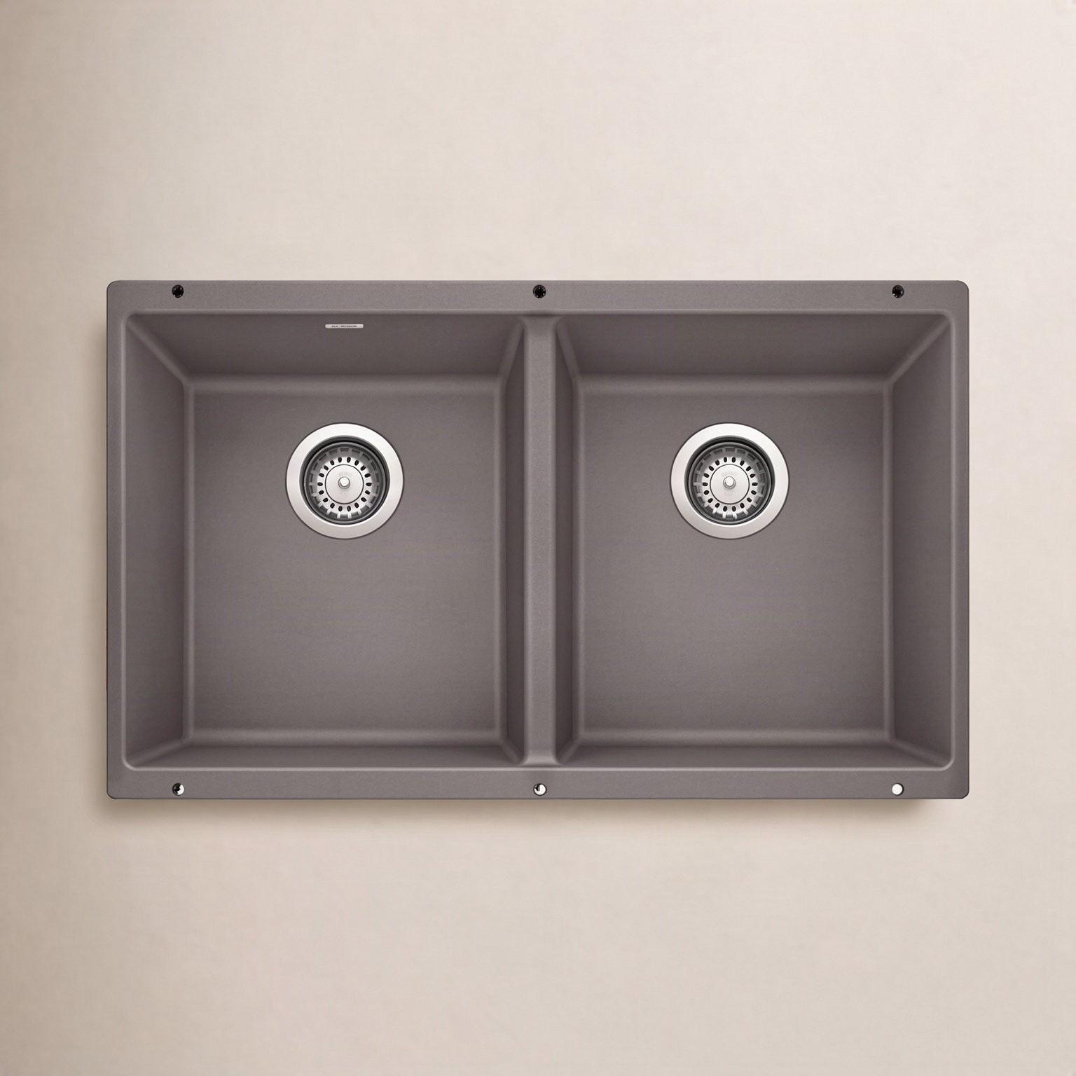 Precis SILGRANIT 29" Double Bowl Kitchen Sink, Cinder