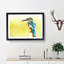 Blue Kingfisher Painting - Single Picture Frame Print on MDF-56633879-56633881