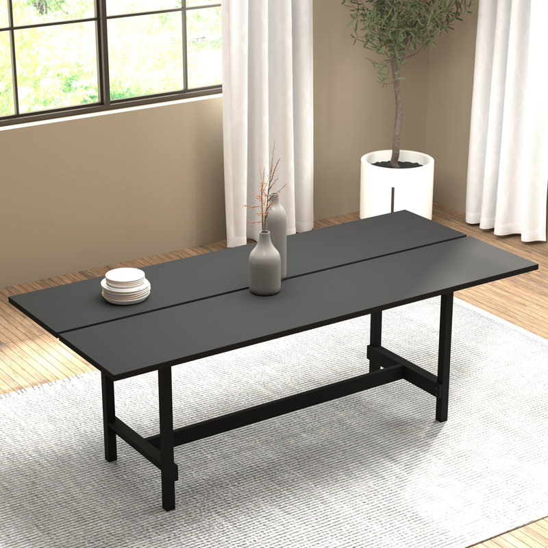 Split Top Dining Table, Black