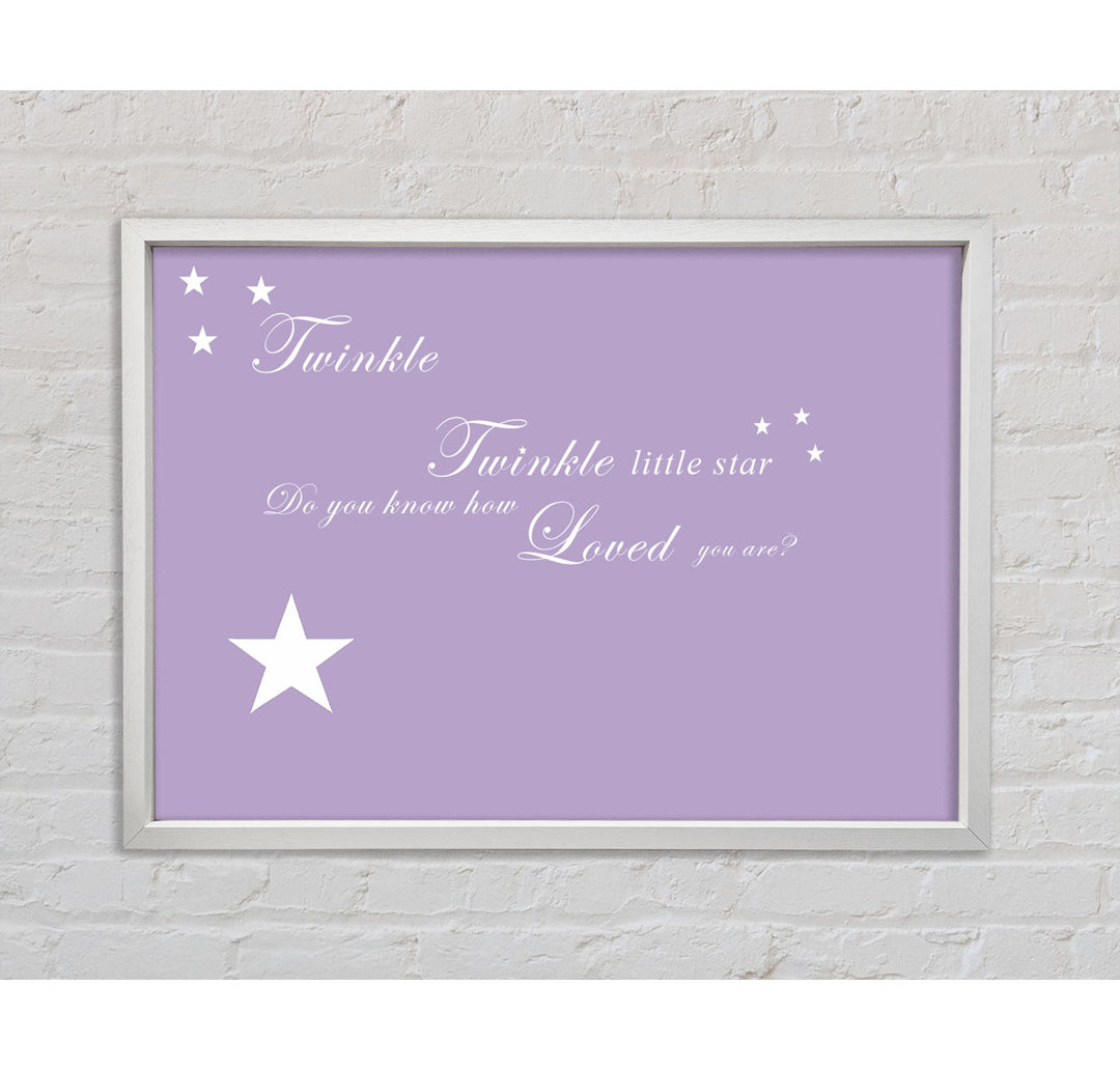 Kinderzimmer Zitat Twinkle Twinkle Little Star 1 - Einzelner Bilderrahmen Kunstdrucke auf Leinwand