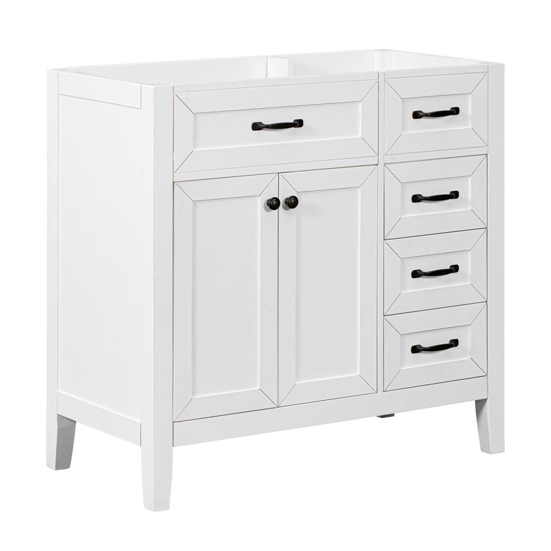 Meuble-lavabo 36 po sans lavabo, Black, White
