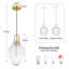 Luminaire suspendu moderne réglable 1 lumière avec abat-jour en verre texturé pour îlot de cuisine-492166871