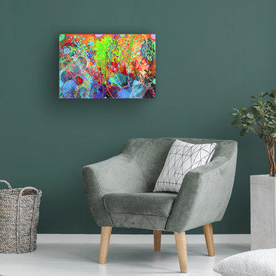 Wrapped Canvas Wall Art - Noemi Ibarz 'Cactus' Wall Art for Living Room, Bedroom, or Office Décor  - 30x47