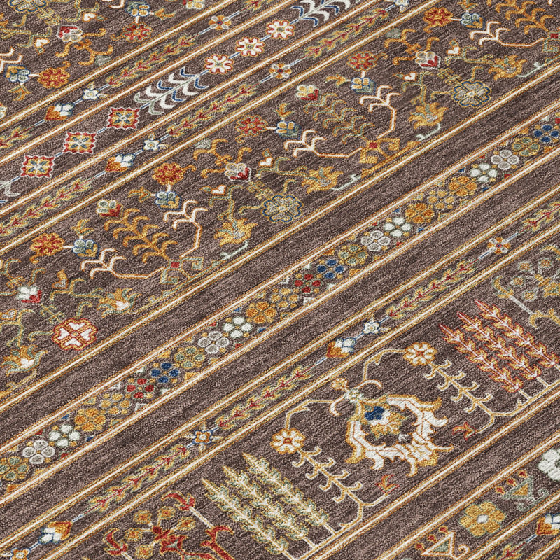 Machine Washable Indoor/Outdoor Boruta ACN2244 Navajo Rug, Rectangle 3' x 5'