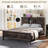 Farmhouse Bed Frame With Charging Station And Storage Cabinets-114584120-114584118