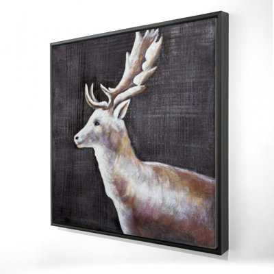 «Deer Profile View In The Dark»