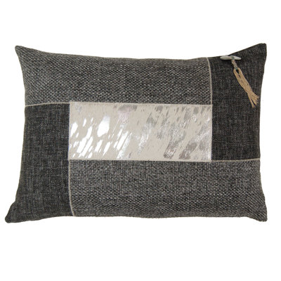 Oreiller en duvet de cuir avec bourre en duvet et insertions métalliques