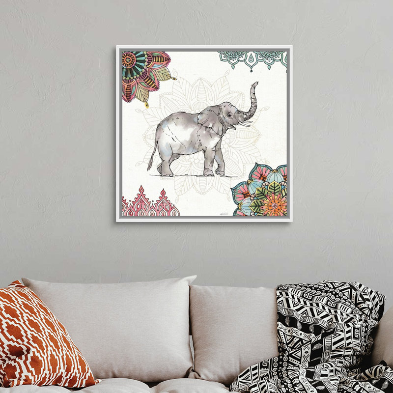 Reproduction d'art sur toile, Toile avec cadre blanc, H 32 po x l 32 po x P 2 po