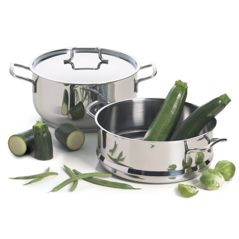 Excelsa Stainless Steel Steamer Basket with 22cm Diameter