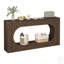 Console à grain de bois avec tiroir, canapé d'entrée moderne en panneau de particules d'ingénierie, table d'appoint étroite à cadre creux ovale pour le couloir du salon