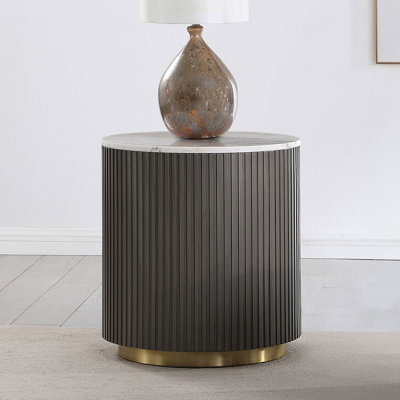 Table de bout ronde en marbre