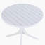 Table ronde moderne en plastique blanc - table de salle à manger intérieure / extérieure de 36 pouces et table basse, table de patio légère en polypropylène toutes saisons pour le jardin, la cour, la cuisine, le camping (blanc)