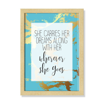«Whereever she goes», art encadré