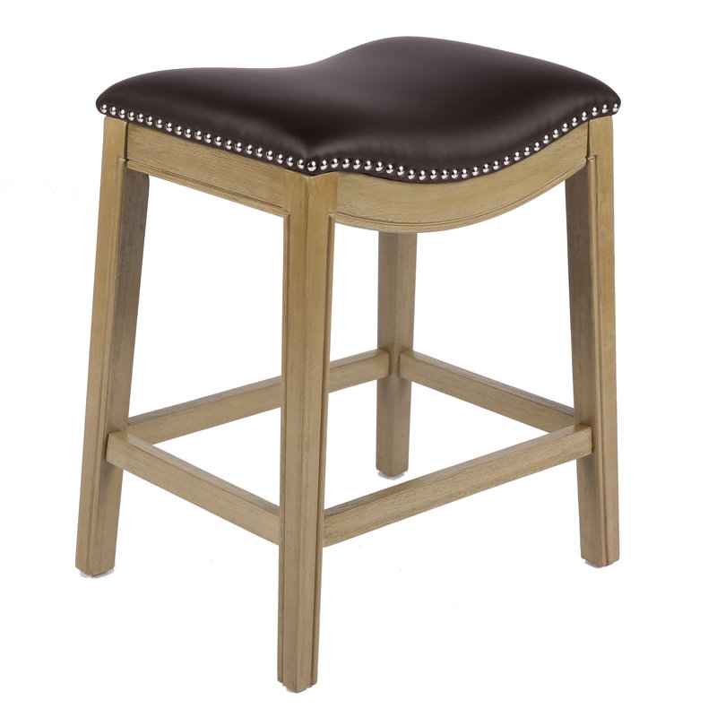 Ardussi Bar Stool, Counter Stool (24.02" Seat Height), Brown