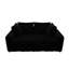 102,4 po à 4 places en velours côtelé noir, structure, coussins moelleux et confortables, repose-pieds amovibles, amovible pour ranger les matériaux de rangement pratiques, coussins, facile-1165894032