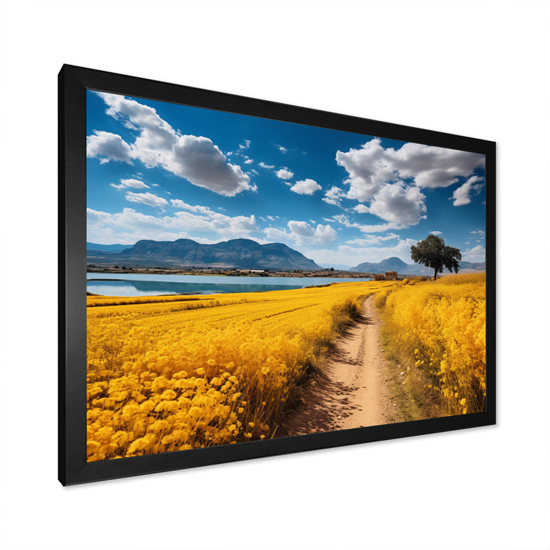 Greece Thracian Serenity - Landscapes Wall Art Prints, H 16 po x l 32 po x P 1 po, Cadre photo noir