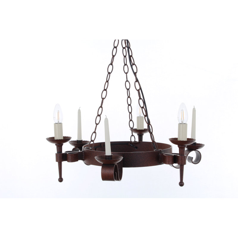 Grandfield 3 - Light Waggon Wheel Chandelier