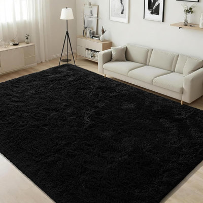 Phyllida Solid Colour Shag Area Rug