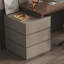 Bureau rectangulaire à 3 tiroirs en bois manufacturé brun noisette-1922692529