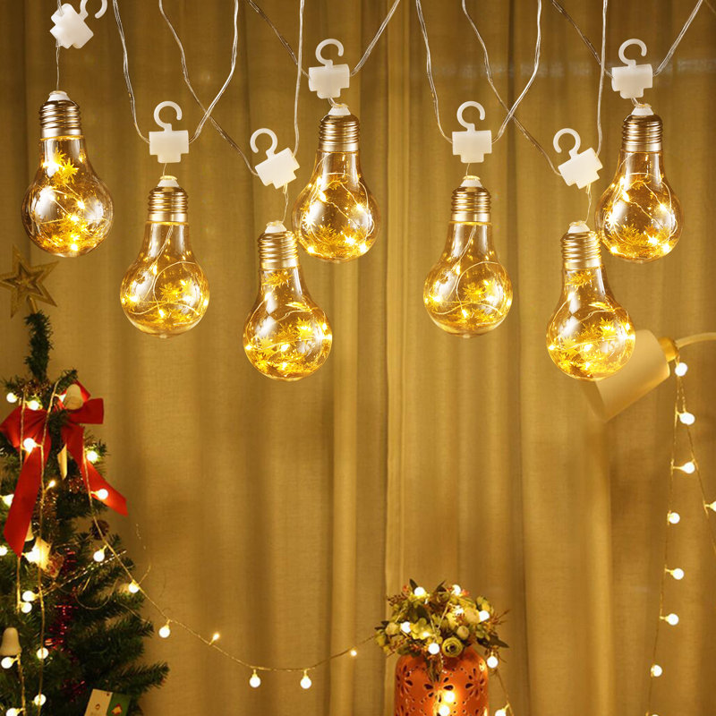 Guirlande lumineuse de 5 m (16,4 pi) en fil de cuivre blanc chaud avec ampoules DEL style Edison vintage pour décoration de fêtes, mariages, Noël et autres occasions, alimentation USB ou par piles.