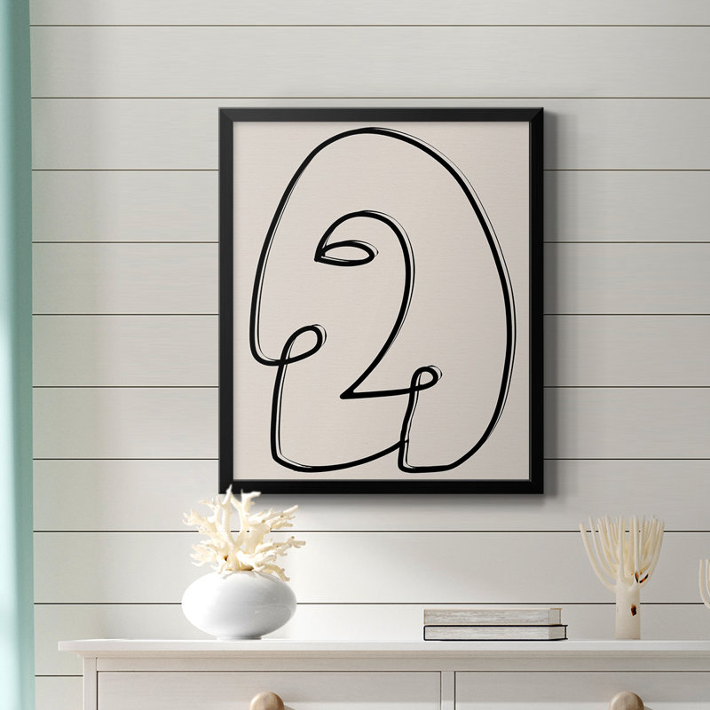 Face It II Premium Framed Canvas - Ready to Hang, 20" H x 16" W, Black