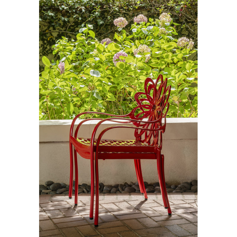 Lotus Café Chair - Stacking, Ruby