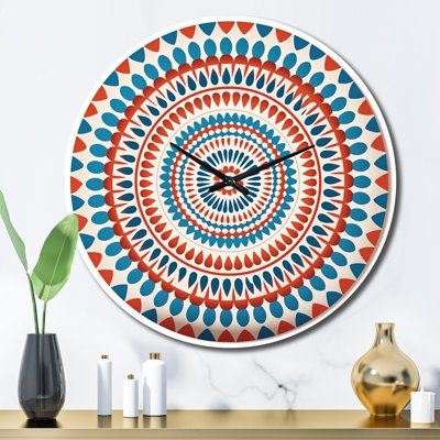 Horloge murale en métal exquise Mandala
