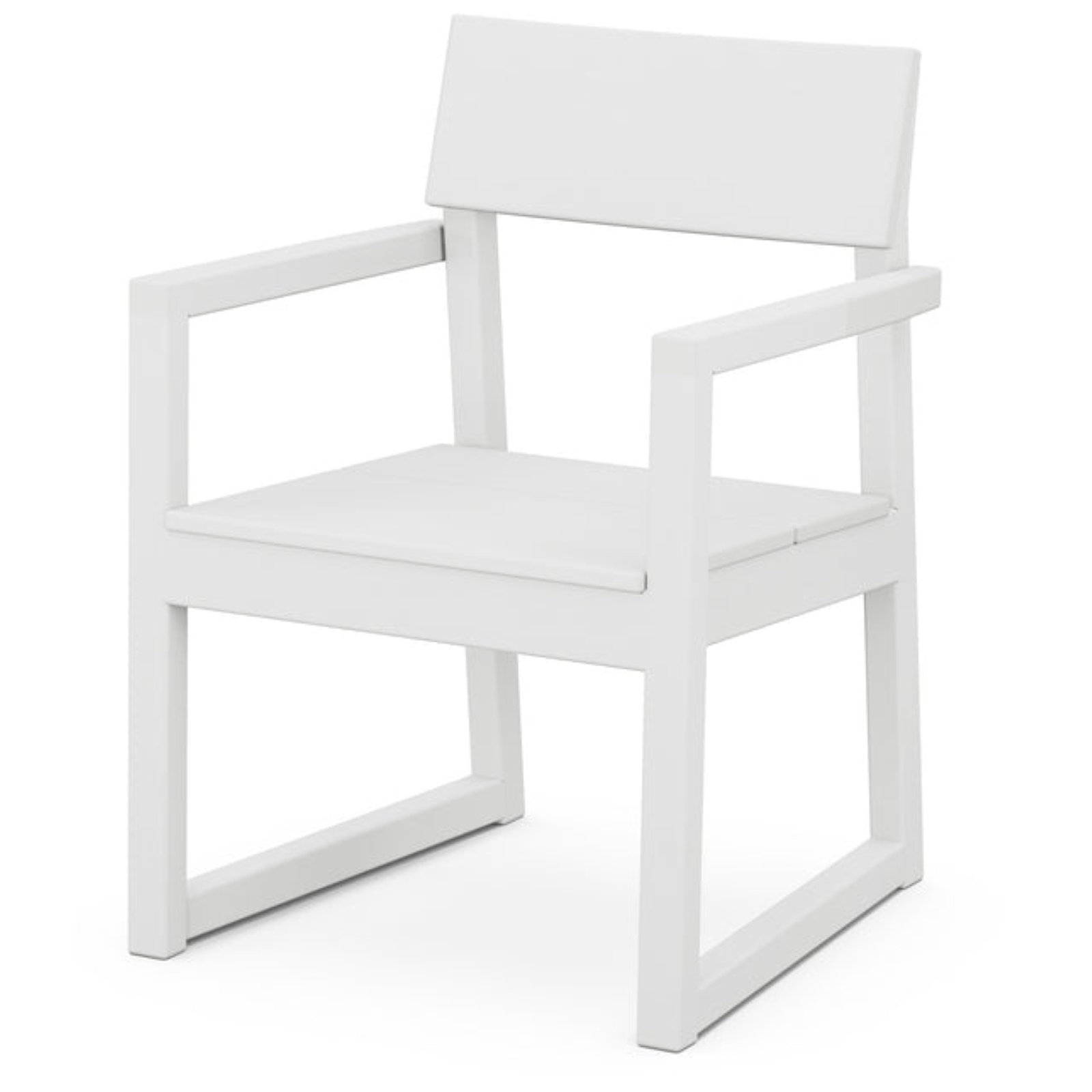 POLYWOOD® Edge 72" Patio Dining Set, White