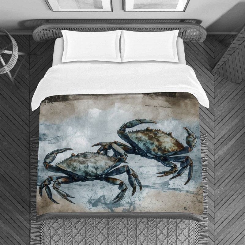 Housse de couette Watercolor Crab, Housse de couette grand