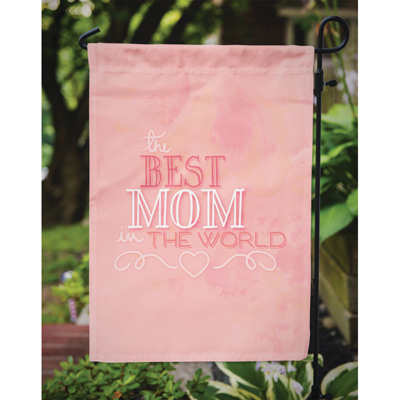 Drapeau de jardin en polyester 15 x 11 po The Best Mom in the World